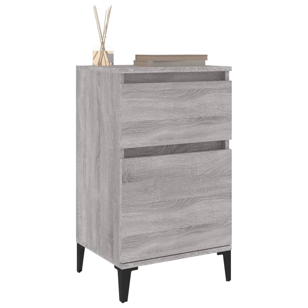 Grey Sonoma Bedside Cabinets Set of 2 - 40x35x70 cm