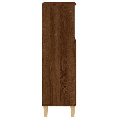 Engineered Wood Bathroom Cabinet - Brown Oak, 30x30x100 cm