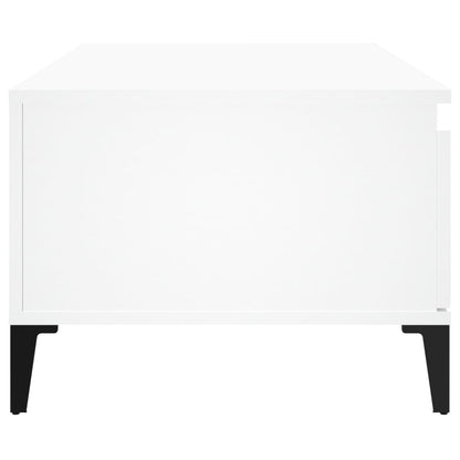 Coffee Table White 90x50x36.5 cm Engineered Wood