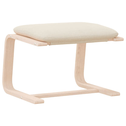 Footstool Cream 51x41x40 cm Fabric