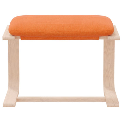 Footstool Dark Yellow 51x41x40 cm Fabric