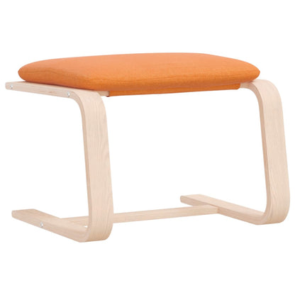 Footstool Dark Yellow 51x41x40 cm Fabric
