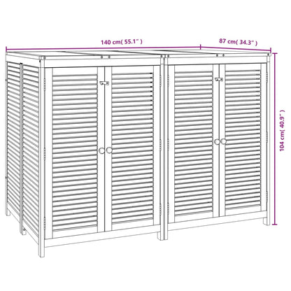 Acacia Wood Garden Storage Box 140x87x104 cm - Durable & Stylish