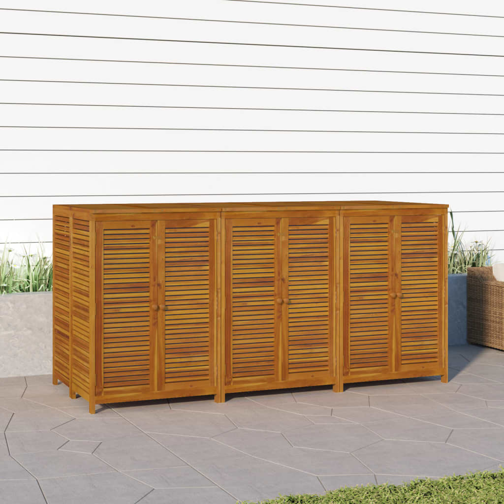 Solid Acacia Wood Garden Storage Box, 210x87x104 cm