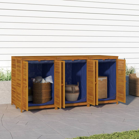 Solid Acacia Wood Garden Storage Box, 210x87x104 cm