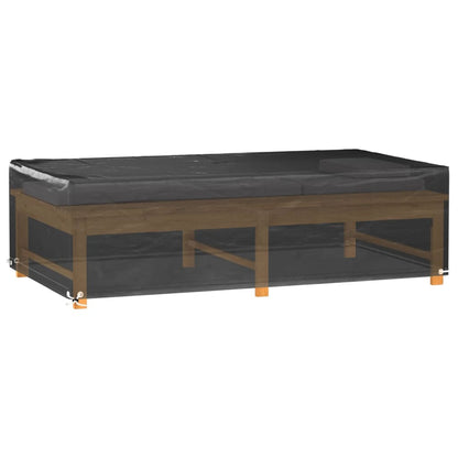 Waterproof Black Garden Furniture Covers Set, 8 Eyelets, 125x70x35 cm