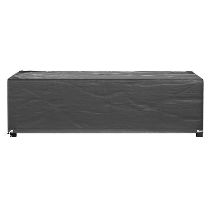 Waterproof Black Garden Furniture Covers Set, 8 Eyelets, 125x70x35 cm