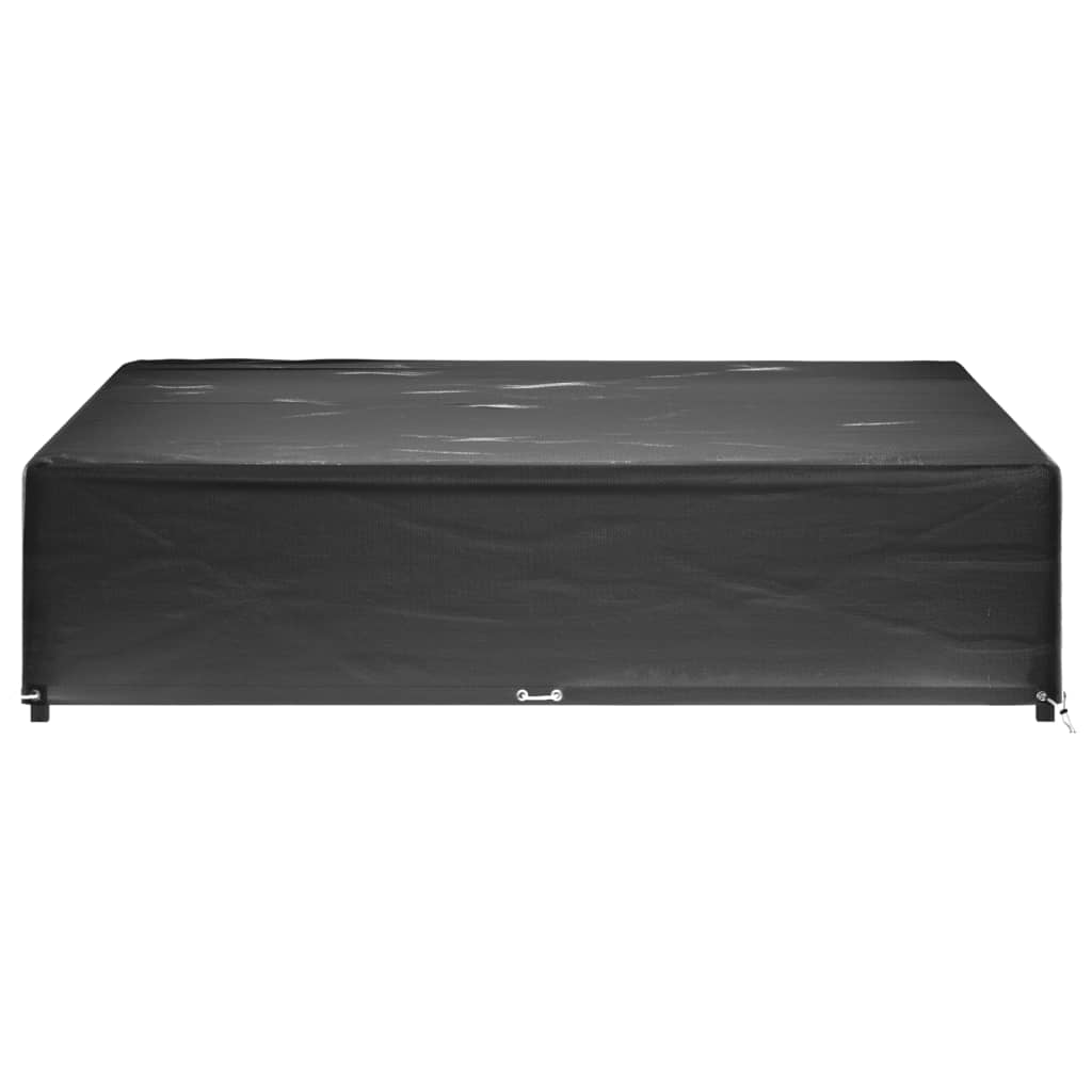 Waterproof Black Garden Furniture Covers 2pcs, 16 Eyelets, 240cm Sq.
