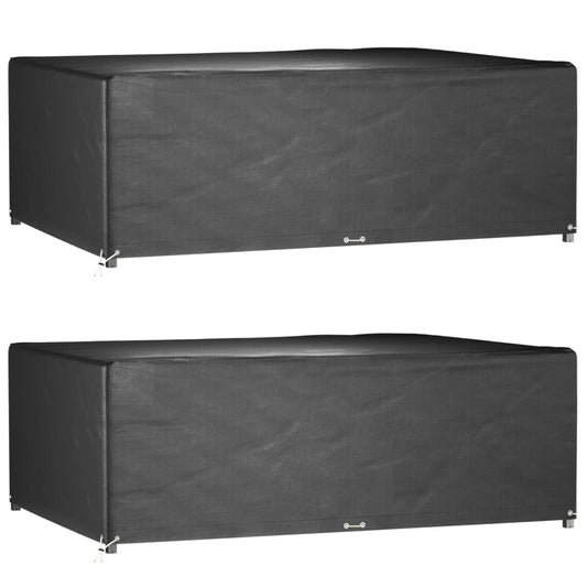 Waterproof Garden Furniture Covers 2pcs, 240x180x80cm, Black