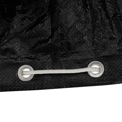 Waterproof Square Garden Furniture Covers 2pcs, Black 250x250x90 cm