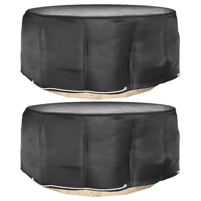 Round Garden Furniture Covers 2pcs, Waterproof, 10 Eyelets, Ø260x90 cm