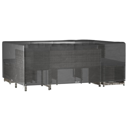Durable Grey Garden Furniture Covers 2 pcs, 16 Eyelets, 300x250x90 cm