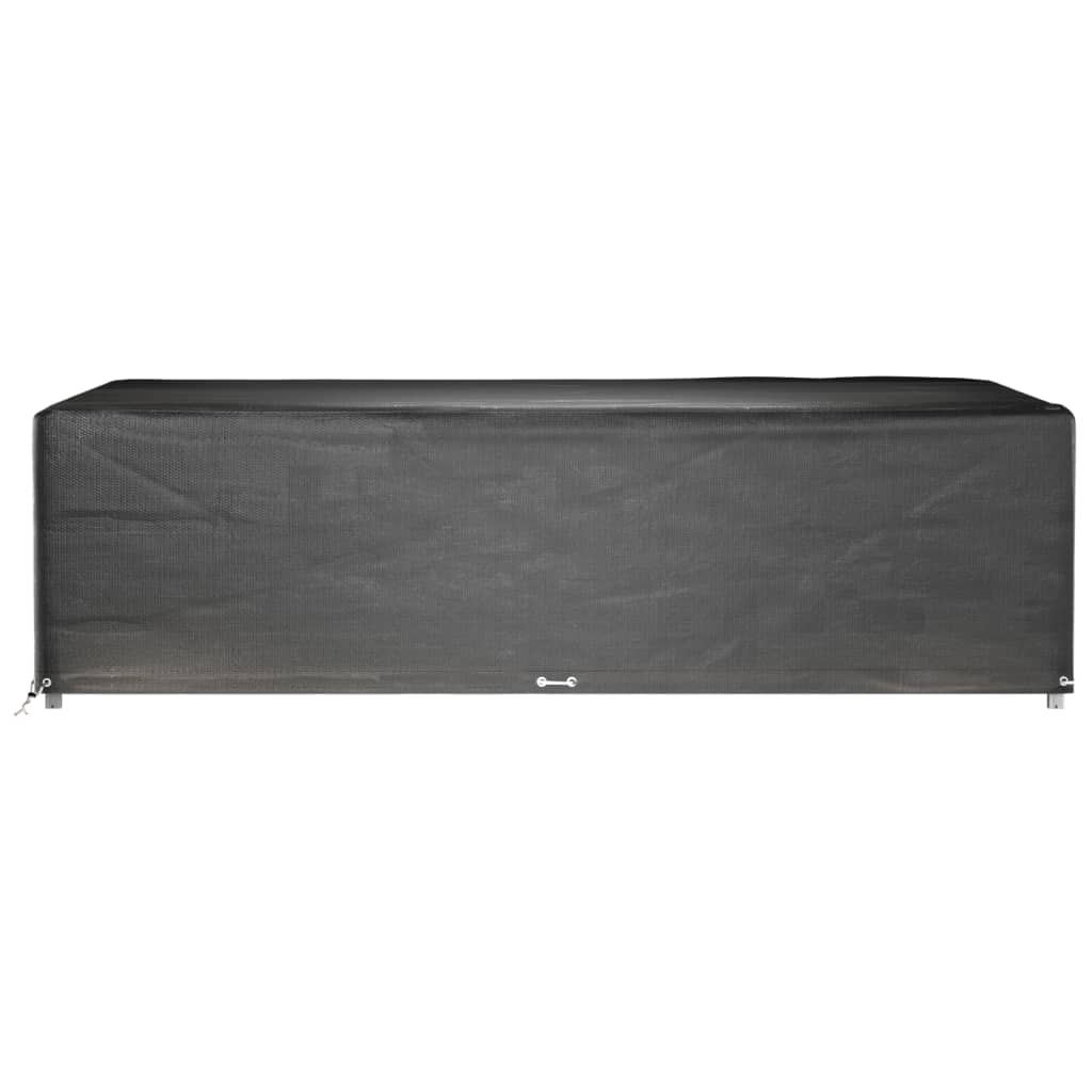 Durable Black Garden Furniture Covers 2pcs 300x200x75cm 16 Eyelets