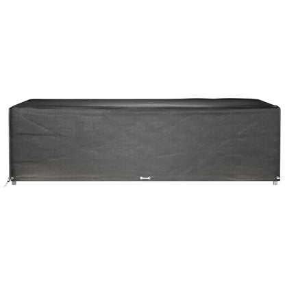 Durable Black Garden Furniture Covers 2pcs 300x200x75cm 16 Eyelets