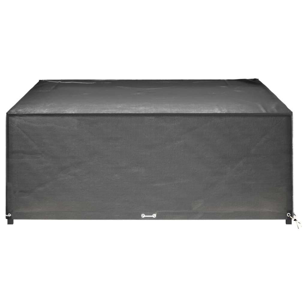 Durable Black Garden Furniture Covers 2pcs 300x200x75cm 16 Eyelets