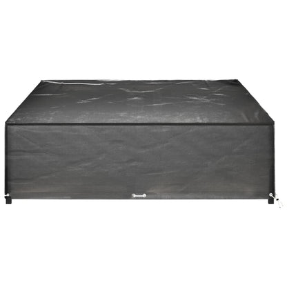 Durable Garden Furniture Covers 2pc, 16 Eyelets, 325x205x60 cm, Black