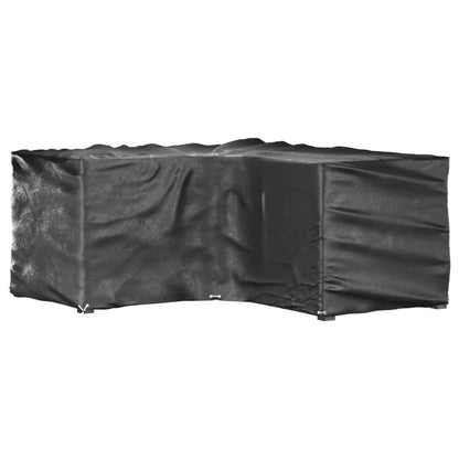 Durable Black L-Shaped Garden Furniture Covers 2pcs 185x185x90 cm