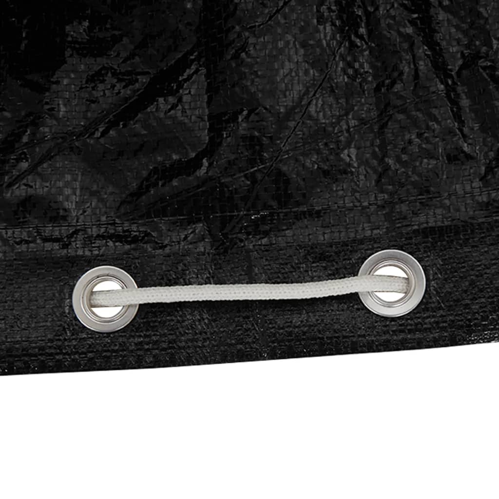 Durable Black L-Shaped Garden Furniture Covers 2pcs 185x185x90 cm
