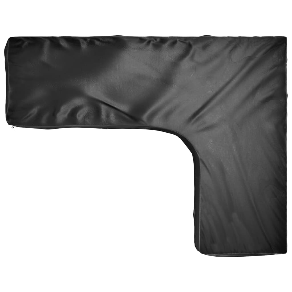 Waterproof L-Shaped Garden Furniture Covers, 2 pcs, 18 Eyelets, Black