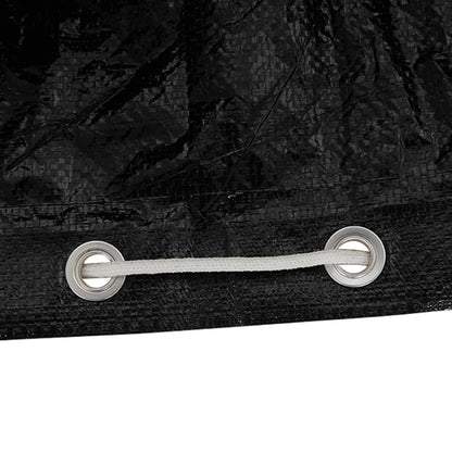 Waterproof L-Shaped Garden Furniture Covers, 2 pcs, 18 Eyelets, Black