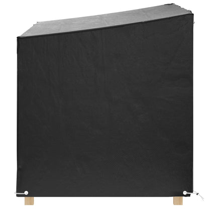 Durable Polyethylene Swing Bench Covers 2pcs - 12 Eyelets 215x150x130/150 cm