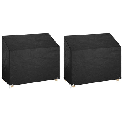 Two Garden Bench Covers - Polyethylene, 8 Eyelets, 160x70x70/88 cm