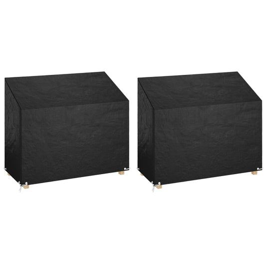 Two Garden Bench Covers - Polyethylene, 8 Eyelets, 160x70x70/88 cm