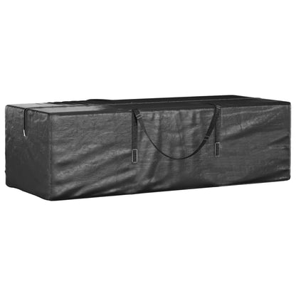 Durable Black Polyethylene Garden Cushion Storage Bags Set - 135x40x55 cm