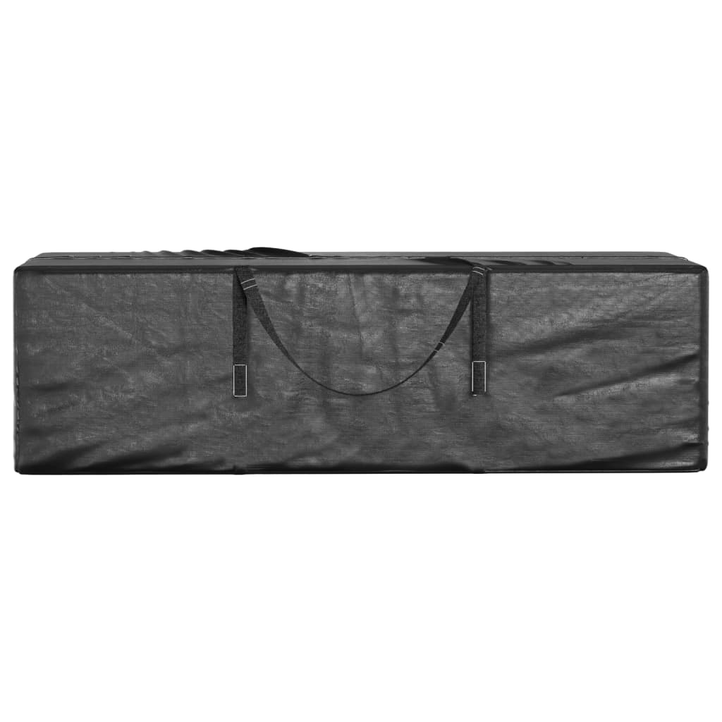 Durable Black Polyethylene Garden Cushion Storage Bags Set - 135x40x55 cm
