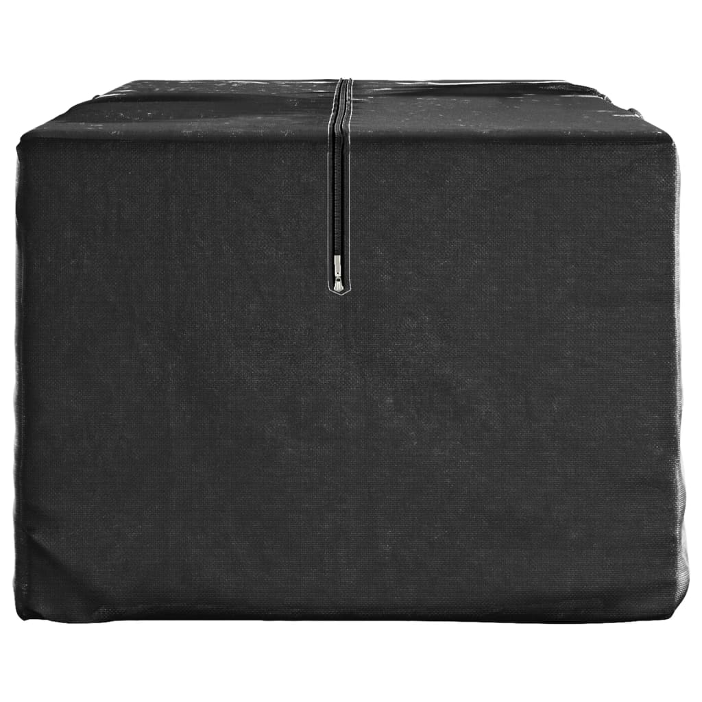 Durable Black Polyethylene Garden Cushion Storage Bags Set - 135x40x55 cm