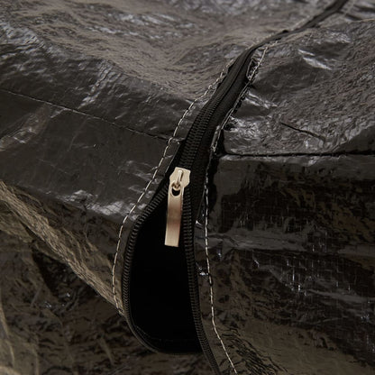 Durable Black Polyethylene Garden Cushion Storage Bags Set - 135x40x55 cm