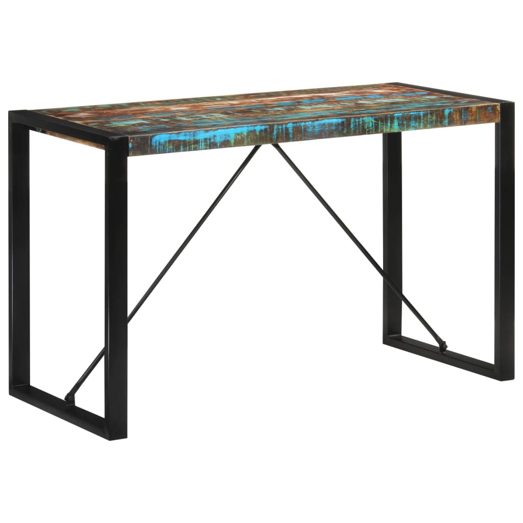 Solid Reclaimed Wood Dining Table 120x55x76 cm Eco-Friendly Design