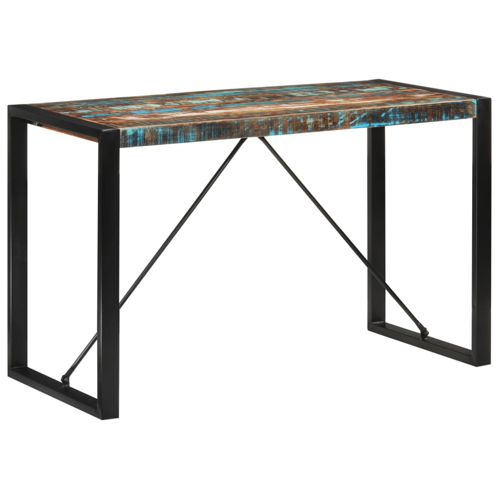 Solid Reclaimed Wood Dining Table 120x55x76 cm Eco-Friendly Design