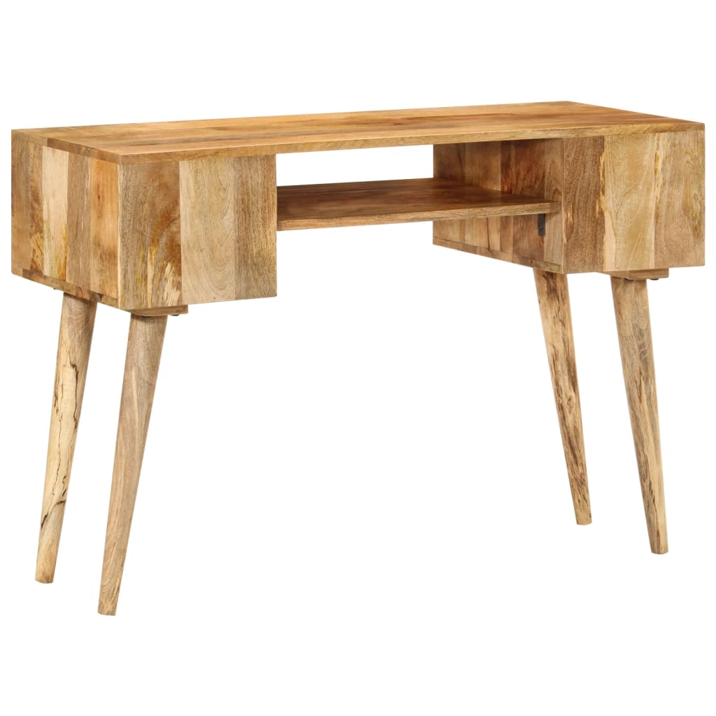 Solid Mango Wood Desk with Drawers - 110x47x76 cm