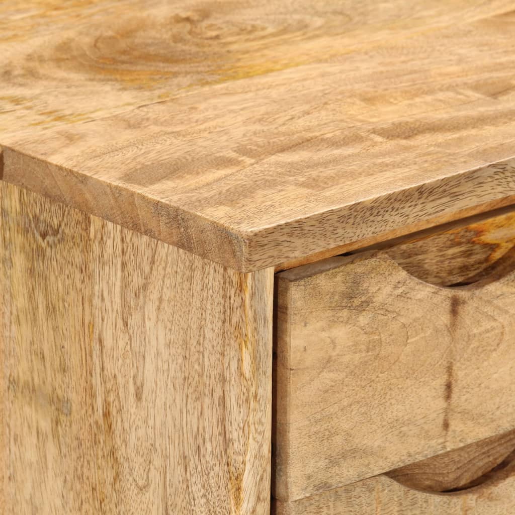 Solid Mango Wood Desk with Drawers - 110x47x76 cm