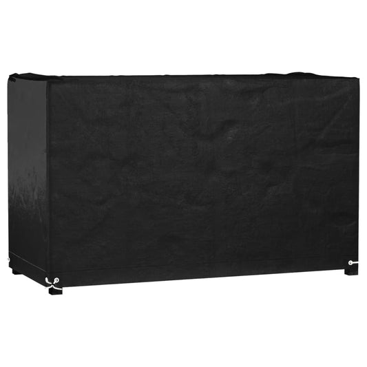 Durable Black Garden Furniture Cover, 8 Eyelets, 170x94x70 cm