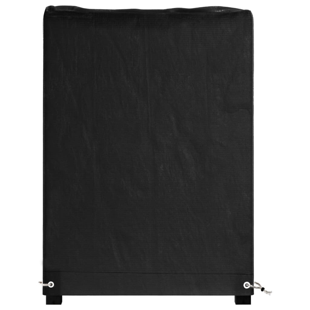 Durable Black Garden Furniture Cover, 8 Eyelets, 170x94x70 cm