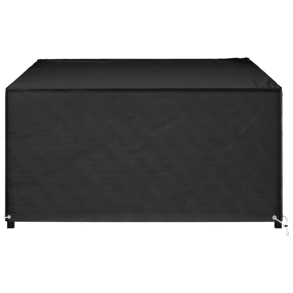 Durable Black Garden Furniture Cover, 12 Eyelets, 240x180x80 cm