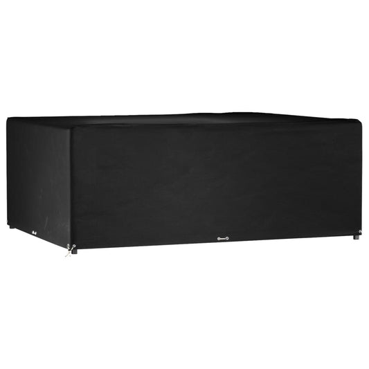 Durable Black Garden Furniture Cover, 16 Eyelets, 300x250x90 cm