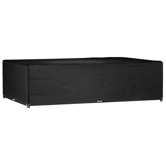 Waterproof 16-Eyelet Garden Furniture Cover, 325x205x90 cm, Black