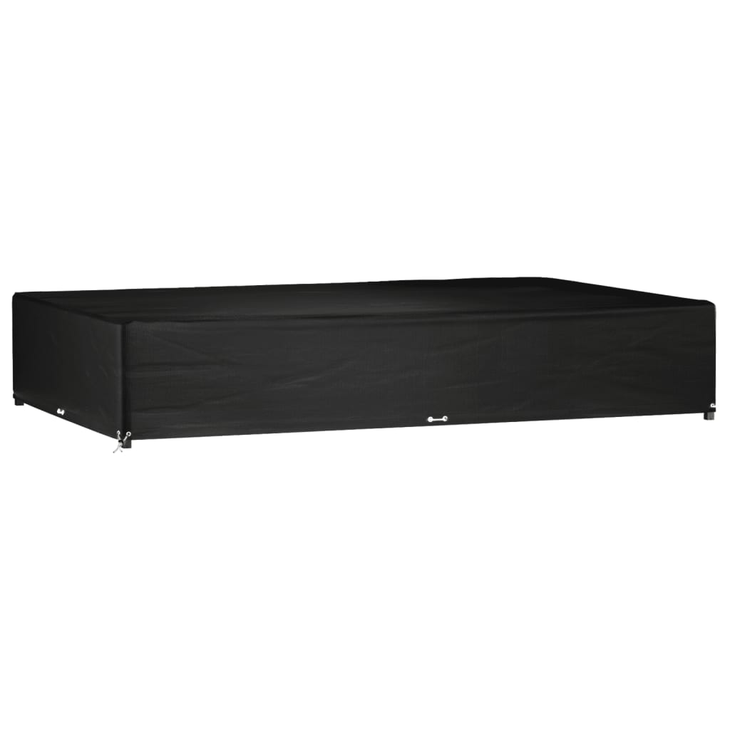 Waterproof Black Garden Furniture Cover 325x205x60 cm, 16 Eyelets