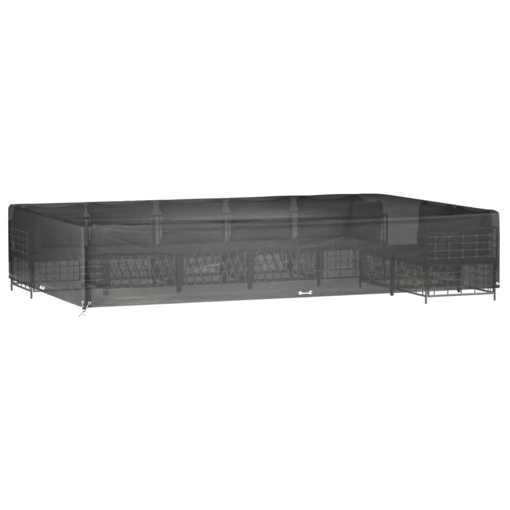Waterproof Black Garden Furniture Cover 325x205x60 cm, 16 Eyelets