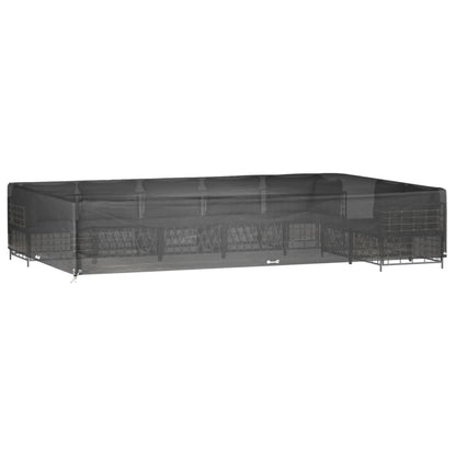 Waterproof Black Garden Furniture Cover 325x205x60 cm, 16 Eyelets