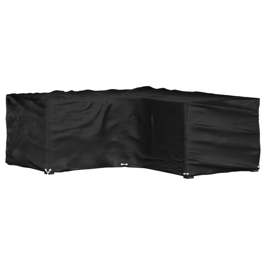 Durable L-Shaped Garden Furniture Cover, 12 Eyelets, 185x185x70 cm