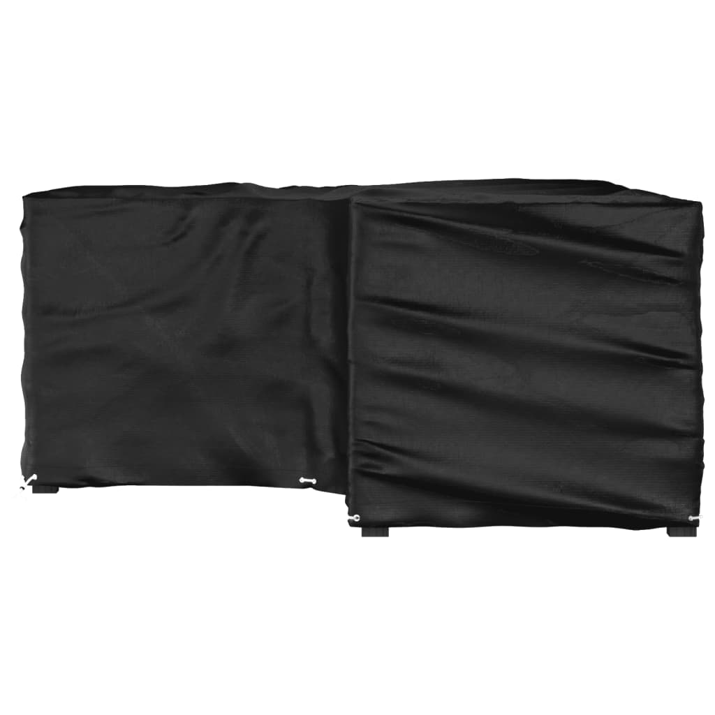 Durable Green L-Shaped Garden Furniture Cover with 12 Eyelets, 185x185x90cm