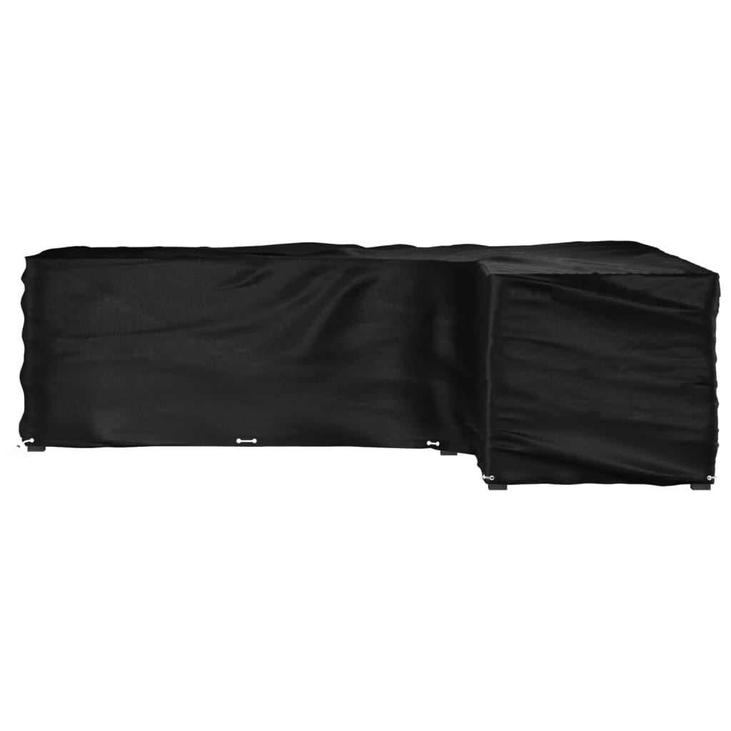 Weatherproof L-Shaped Garden Furniture Cover, 18 Eyelets, 285x220x80 cm