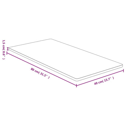 Table Top 40x80x1.5 cm Bamboo