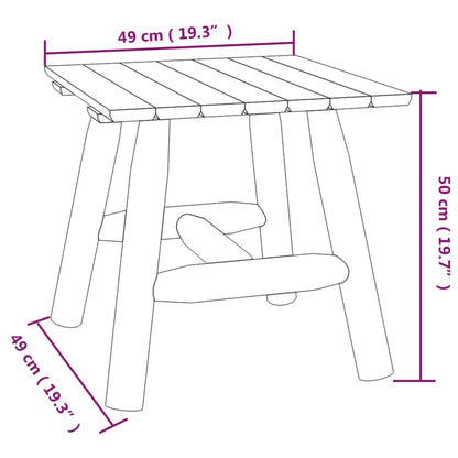 Solid Wood Spruce Side Table 49x49x50 cm - Stylish & Durable