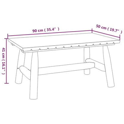 Solid Wood Spruce Coffee Table 90x50x41 cm - Rustic Elegance