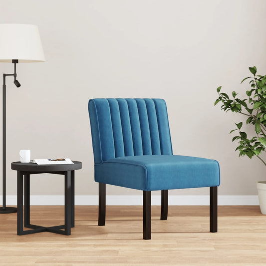 Blue Velvet Slipper Chair - Elegant & Comfortable Seating Solution